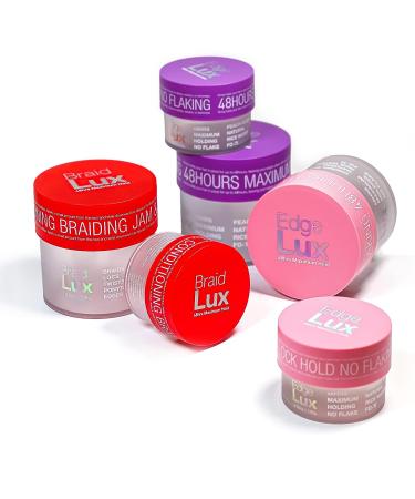 Lux Collection Edge Control Wax 48-Hour Maximum Hold - Cherry Scented Hair Gel Tamer | Natural Ingredients - No Flaking - Conditioning Styling (3.53oz) - Buy Online on GoSupps.com