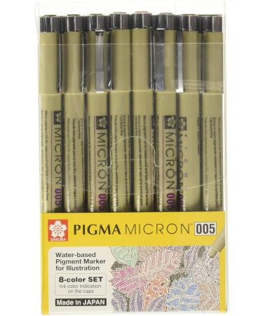 Sakura Pigma Micron 005 8 Color Set | Water-Based Pigment for Illustration - Buy Online on GoSupps.com