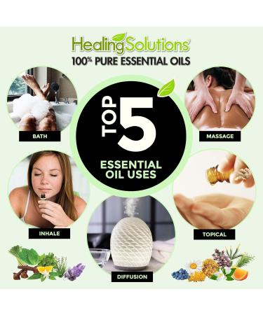 Healing Solutions Sleep Essential Oils for Diffuser Relaxation Organic Pure & Undiluted Dream Aromatherapy - 1 oz (30 ml) Essential Oil Blend - Buy Online on GoSupps.com