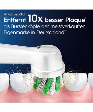Oral-B Pro CrossAction Brush Heads - 10 Pack - Superior Cleaning X-Bristen Original Attachment Made in Germany - International Shipping - Buy Online on GoSupps.com