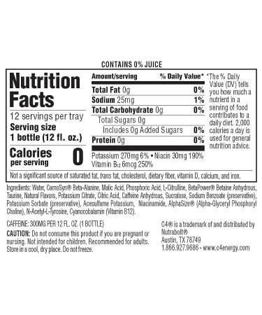 C4 Ultimate Non-Carbonated Zero Sugar Energy Drink Pre Workout - Icy Blue Razz 12 Fl Oz (Pack of 12) with Beta Alanine - Energy Boosting Formula for Fitness Enthusiasts - Buy Online on GoSupps.com