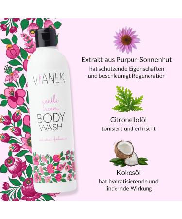 VIANEK Soothing Cream Shower Gel Vegan Natural Cosmetics for Men and Women Size 300 ml - Buy Online on GoSupps.com