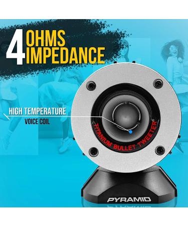 Pyramid 300 Watt Marine Tweeter Speaker Pair - Aluminum Bullet Horn, Titanium Dome Tweeter, 2k-25kHz Frequency, 4 Ohm, Heavy Duty Magnet Structure - TW28 - Buy Online on GoSupps.com