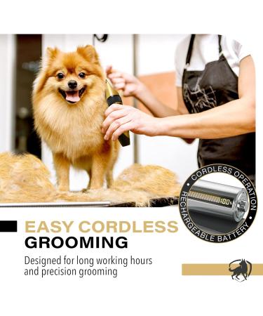 PetProved Professional Dog Grooming Kit - Cordless Silent Clippers for Thick Coat Dogs - Buy Online on GoSupps.com