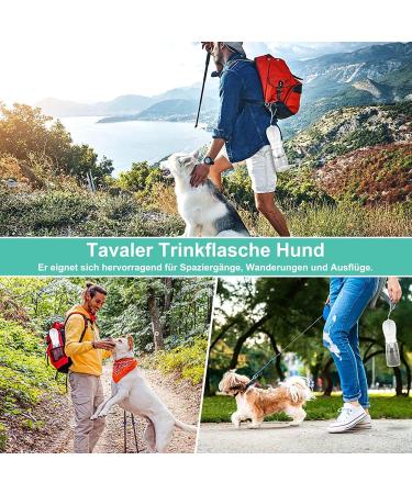 Emwel Large Portable Dog Water Bottle - 550ml Leak-Proof Puppy Dispenser for Pets - White - Buy Online on GoSupps.com