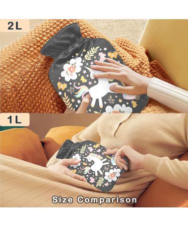 Naanle Magic Unicorn Hot Water Bottle - 1L Transparent Heat Bottle for Bed & Hand Warmers | Pain Relief & Cold Therapy - Buy Online on GoSupps.com