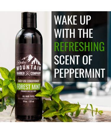 Rocky Mountain Barber Co. Men's Conditioner - Tea Tree Oil & Peppermint - 8oz - Buy Online on GoSupps.com
