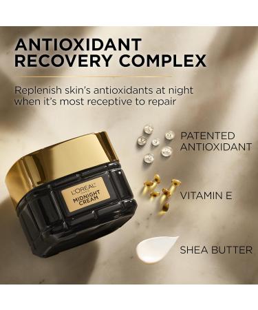 L'Oreal Paris Age Perfect Anti-Aging Midnight Face Cream Fragrance-Free Face Moisturizer with Antioxidants to Reduce Wrinkles and Firm Skin 1.7oz + Serum Sample Fragrance Free 1.7 Ounce (Pack of 1) - Buy Online on GoSupps.com
