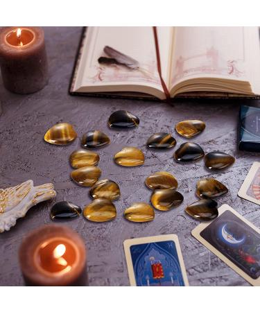 24 Pcs 0.8 Rose Quartz Amethyst Aventurine Tiger Eye Love Stones Set with Black Flannelette Bag - Reiki Balancing Wedding Gift - Buy Online on GoSupps.com