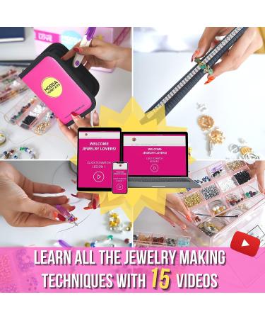 MODDA Natural Stone Jewelry Making Kit with Video Course - Crystal, Lava, Chakra Beads for Necklace, Bracelet, Earrings, Ring - Supplies for Crafts - Beginner and Adult DIY Gift - Buy Online on GoSupps.com
