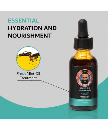 Premium Mint & Almond Beard Oil - Nourishing Soy Oil Formula for Healthy Beards (1 Fl Oz - Buy Online on GoSupps.com