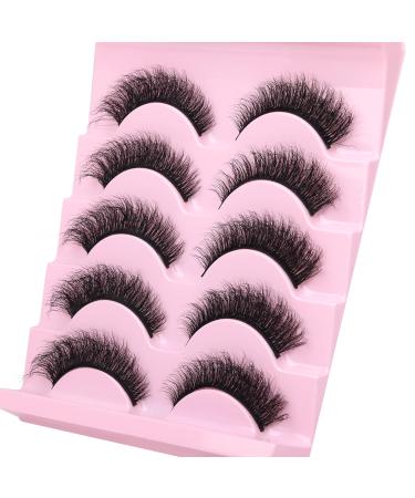 HeyAlice 5D Human Hair Look Cat Eyelashes - 100% Mink Lashes Natural Look False Eyelashes Fluffy 15mm Wispy Eye Lashes Pack - Buy Online on GoSupps.com