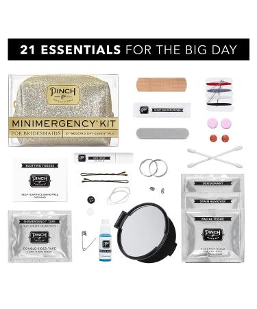 Pinch Provisions Bridesmaid Minimergency Kit - 21 Wedding Day Essentials - Bridal Shower Gift - Champagne Glitter - Buy Online on GoSupps.com