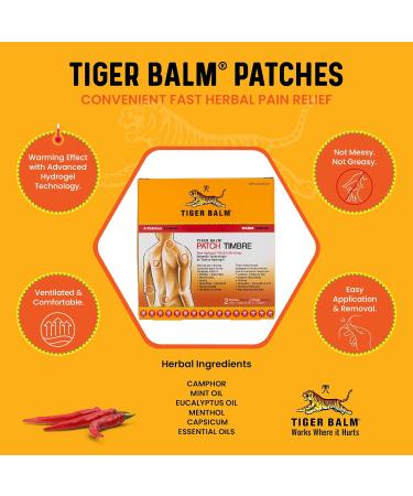 Tiger Balm Pain Relieving Patch - Buy Online on GoSupps.com