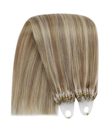 Microring Extensions - Light Brown Real Hair 35cm | PlatinBlond Micro Loop 50g #P8A/60 | International Shipping Available - Buy Online on GoSupps.com