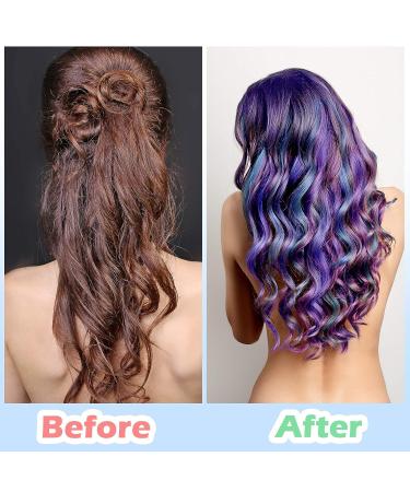 3 Pieces Reusable Silicone Hair Staining Cap for Hair Coloring - Multicolor Dye Cap with Metal Hook - Salon Quality Hairdressing Tools (Blue/White/Purple) - Buy Online on GoSupps.com