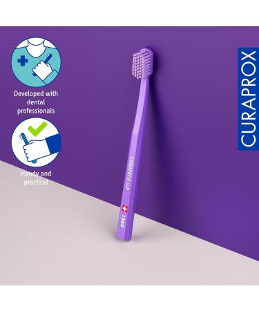 Curaprox Toothbrush CS 1560 Soft - Manual Toothbrush for Adults with 1560 CUREN Bristles - Violet | Best International Shipping - Buy Online on GoSupps.com