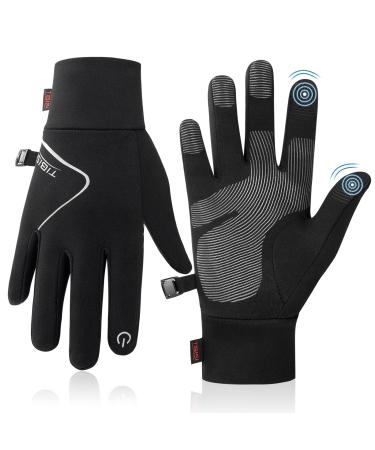 Tanstc gloves children winter warm softshell winter gloves touchscreen outdoor sports bicycle gloves for young girls kids anti-slip windproof running gloves black 4-12 years black s (4-6 years) - Buy Online on GoSupps.com