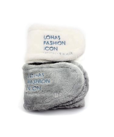 Shop Dofash 2pcs Cute Rabbit Ear Shower & Makeup Headbands for Women - Spa Hair Bands in White & Gray - Buy Online on GoSupps.com