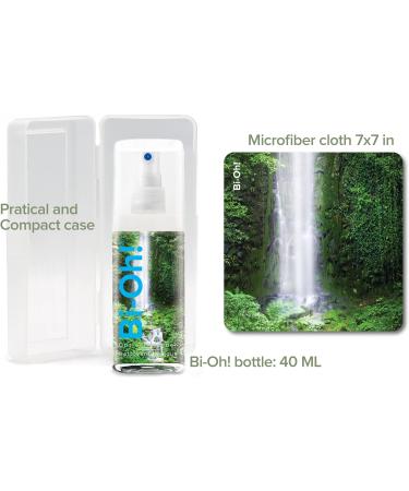Eye Glasses Cleaner Kit with Microfibre Cloth - Odourless Eyeglass Cleaner Biodegradable Lens Cleaner- Glass Cleaner Spray 40ml (1.35oz) Jungle - Buy Online on GoSupps.com