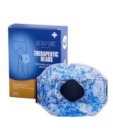 Therapy Wrap Reusable Hot & Cold Gel Beads Best Ice Pack with Elastic Adjustable Strap for Knee - Joint & Muscle Pain Relief for Runner Athletes