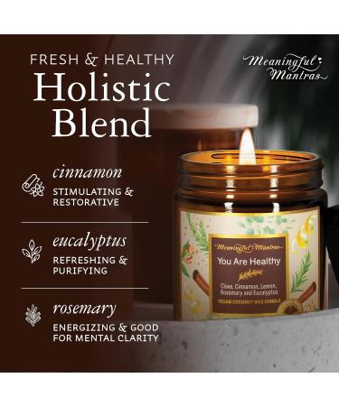 Handmade Natural Coconut Wax Candle - 100% Vegan Non-Toxic Scented for Home - Clean Burning 8 oz Candle Jar - Buy Online on GoSupps.com