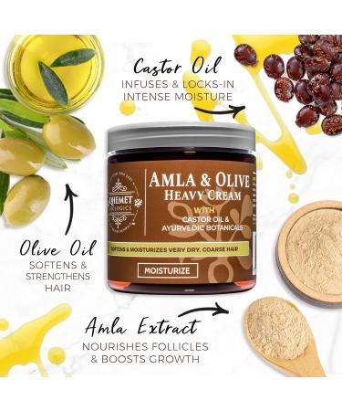 Qhemet Biologics Soften & Hydrate Duo: Castor & Moringa Serum + Amla & Olive Cream - 4C Hair Moisturizer & Softening Serum Set - Buy Online on GoSupps.com