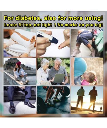 Busy Socks Non-Binding Top Diabetic Crew Socks - Large 4 Pairs Black - Buy Online on GoSupps.com