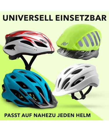 AVANA Waterproof Reflective Rain Cover for Bicycle Helmets - Neon Yellow & Reflectors - Buy Online on GoSupps.com