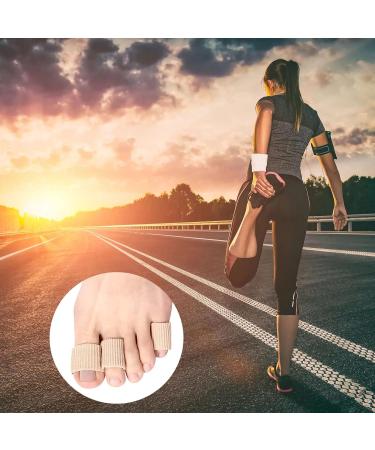 MQFORU Adjustable Gel Toe & Finger Caps - 4PCS (Large) | Toe & Finger Cushion Sleeves Protectors for Toe Caps, Ribbed Knit Design - Buy Online on GoSupps.com
