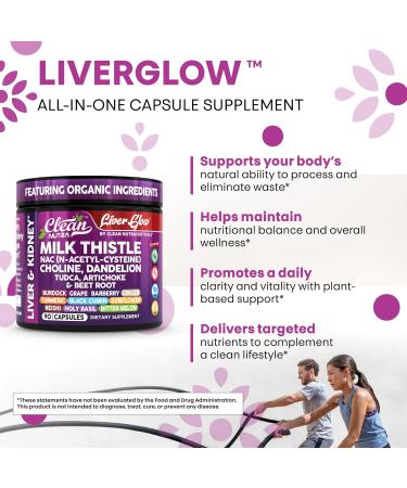 Clean Nutra Organic Milk Thistle Supplement | Liver Cleanse Detox & Repair + NAC Choline Dandelion Root TUDCA Artichoke Beet Root Burdock Holy Basil Kidney & Liver Support 90 Vegan Capsules - Buy Online on GoSupps.com