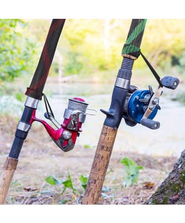 LOCOLO 10 Pieces Fishing Rod Cover Sock with Lanyard - Rod Sleeve for Fly, Casting, Sea Fishing Rods 6'-7 - Buy Online on GoSupps.com
