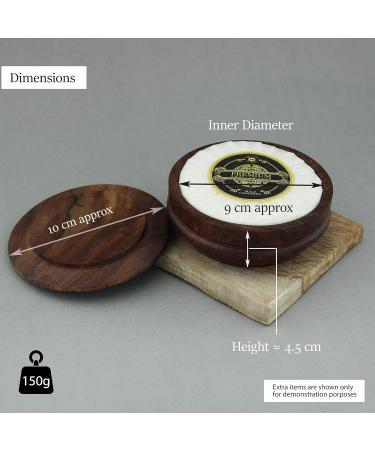 Premium Wooden Shaving Bowl with Lid | Complete Shaving Brush & Cream Set | Enhance Your Grooming Experience - Buy Online on GoSupps.com