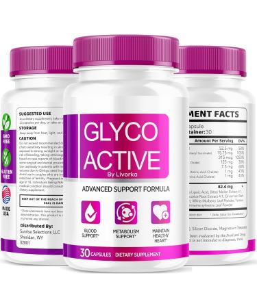 (2 Pack) Glyco Active Glyco Active Capsules Glyco Active Advanced Formula Glyco Active All Natural Formula Pills Glyco Active Capsulas Reviews 60 Capsules for 2 Months - Buy Online on GoSupps.com