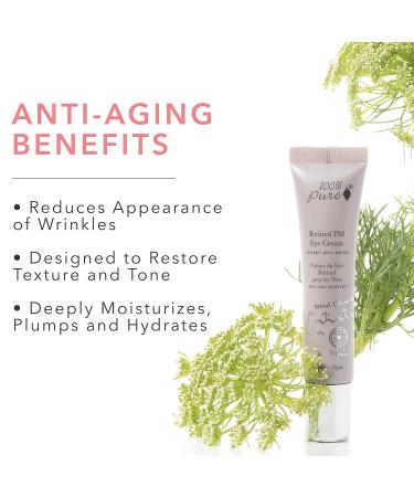 100% PURE Retinol Eye PM Cream | Anti-Aging & Wrinkle Treatment | Boosts Collagen | 0.5 oz - Buy Online on GoSupps.com