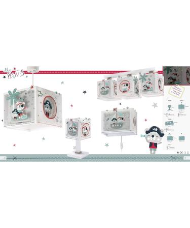Dalber Children's Wall Lamp - Pirate Themed Colorful Light for Kids' Rooms | Model 74558 E27 - Buy Online on GoSupps.com
