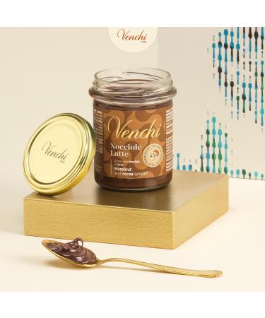 Venchi - Cr me Tartiner Chocolat au Lait et Noisettes 200 g avec 45% "Noisettes du Pi mont" Sans Gluten Sans Colorants et Sans Conservateurs Nocciola 250 g (Confezione da 1) - Buy Online on GoSupps.com