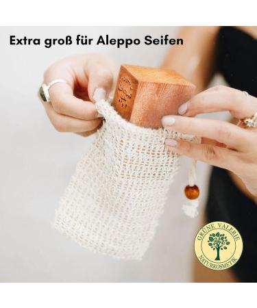 Green Valerie Noble Gift Box - XXL Soap Bags (4 Pieces) for Aleppo Soap - Vegan & Eco-Friendly Pore Cleansing & Peeling Effect - Buy Online on GoSupps.com