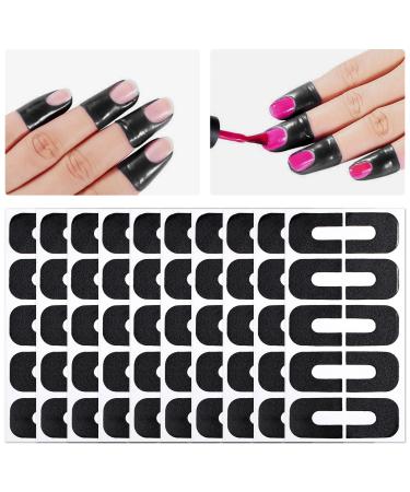 100pcs Nail Protector U Shape Barrier Peel Off Cuticle Protectors for Nail Art Painting
