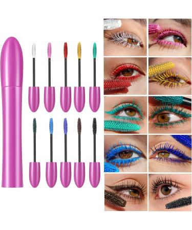  Vawolecy Colorful Eyelash Mascara Colorful Waterproof Durable Thick Mascara Fiber Color Rainbow Charming Mascara Cruelty Free Mascara Vegan Eye Makeup - Buy Online on GoSupps.com