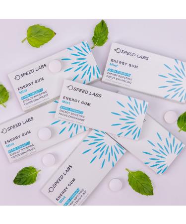 Buy Mint Extra Strength Caffeine Gum - 50mg Caffeine Taurine & B Vitamins Sugar Free & Zero Calorie | 48 Pieces (6 Packs) - International Shipping - Buy Online on GoSupps.com