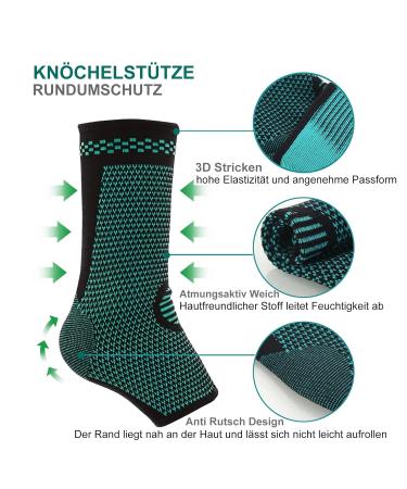 Yeloumiss Ankle Support - 2 Elastic Bandages for Sports Arthritis Pain Relief & Injury Recovery (Large) - Buy Online on GoSupps.com