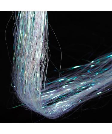 Hautoco 1200 Strands Hair Tinsel Kit 47 Inch - White-Pink Fairy Tinsel Extensions for Cosplay & Parties - Buy Online on GoSupps.com