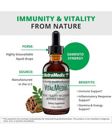 NutraMedix VitalMedix - Cat's Claw & Moringa Plant Extract - Daily Energy Supplement for Immune Health & Overall Vitality - Rich in Vitamins & Minerals (2oz) - Buy Online on GoSupps.com
