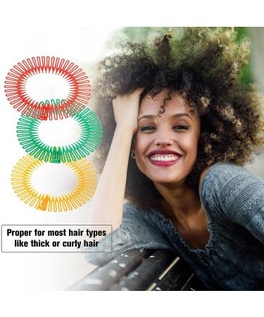 9-Piece Full Circular Stretch Comb Set - Flexible Plastic Hairband Holder for Women & Girls (Multicolor) - Buy Online on GoSupps.com