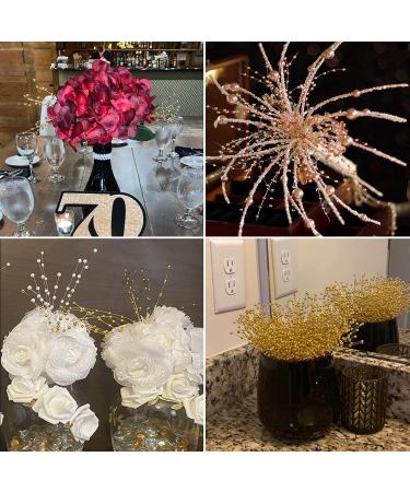 Beaded Stick Bride Wedding Pearl Bouquet Decoration - 50pcs (Gold) - Buy Online on GoSupps.com