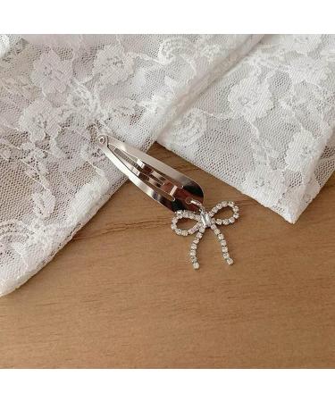 XANHOY Elegant Silver Bowknot Hair Clip Charm Distinctive Hair Clip with Unique Zircon Bowknot for Fashion forward Individuals - Buy Online on GoSupps.com