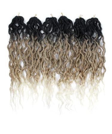 Faux Locs Crochet Hair 24 6Packs - Soft Wavy Curly Ends | Synthetic Goddess Locs Crochet Braids for Women - 72locs | 1B/27/613 Color - Buy Online on GoSupps.com