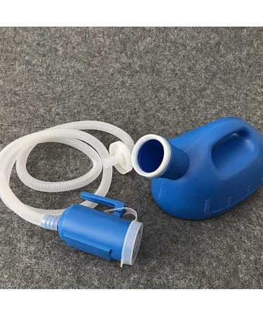 Male Urinal Men's Bed Urinal Potty Pee Bottle 2000ML Collector with 1.6M Tube for Male Elderly People Blue - Buy Online on GoSupps.com