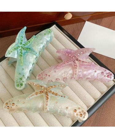 Hair clips Claw Clips 1 Pc Underwater World Hair Claw Colorful Starfish Crabs Hair Claw Clip Hair Accessories For Women Girls-C(A) - Buy Online on GoSupps.com